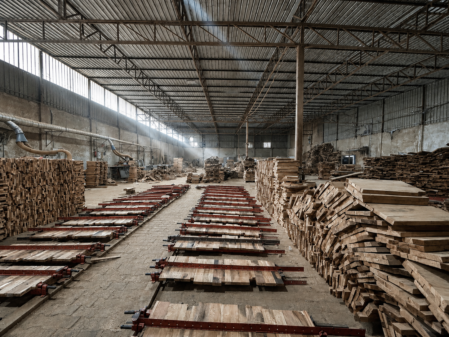MM Decor manufacturing floor in Moradabad with production in progress
